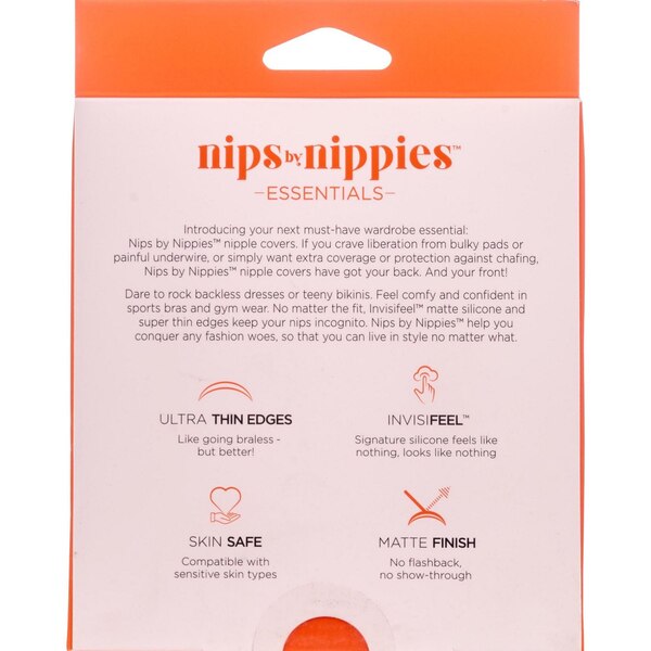 Nips by Nippies Skin Adhesive Nipple Covers, Espresso, Size A-C, 1 Pair