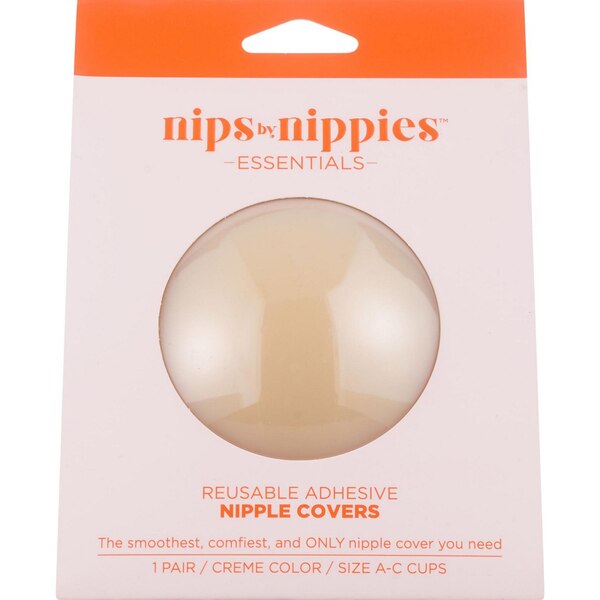 Nips by Nippies Skin Adhesive Nipple Cover, Creme, Size A-C, 1 Pair