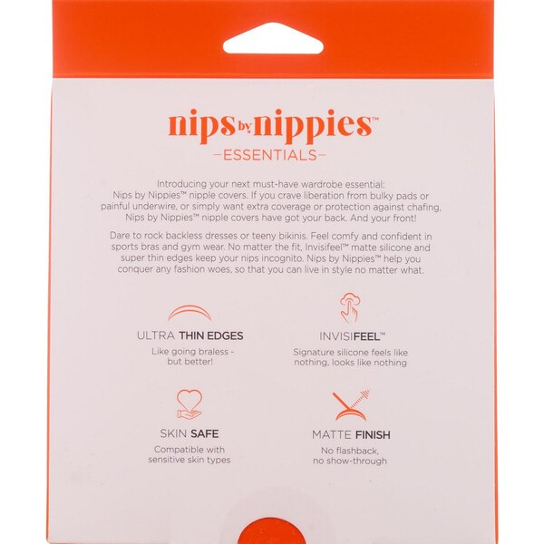 Nips by Nippies Skin Adhesive Nipple Covers, Caramel, Size D+, 1 Pair