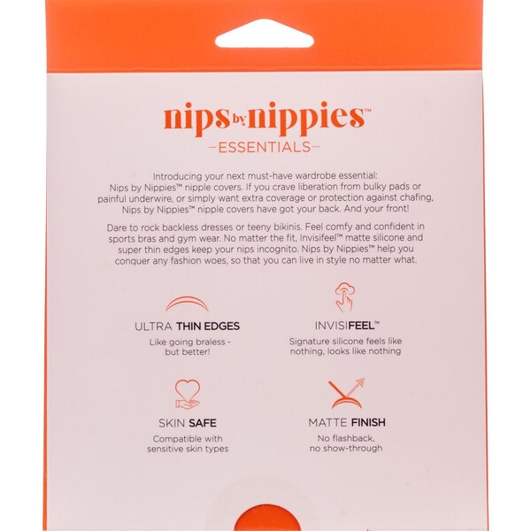Nips by Nippies Skin Adhesive Nipple Covers, Espresso, Size D+, 1 Pair