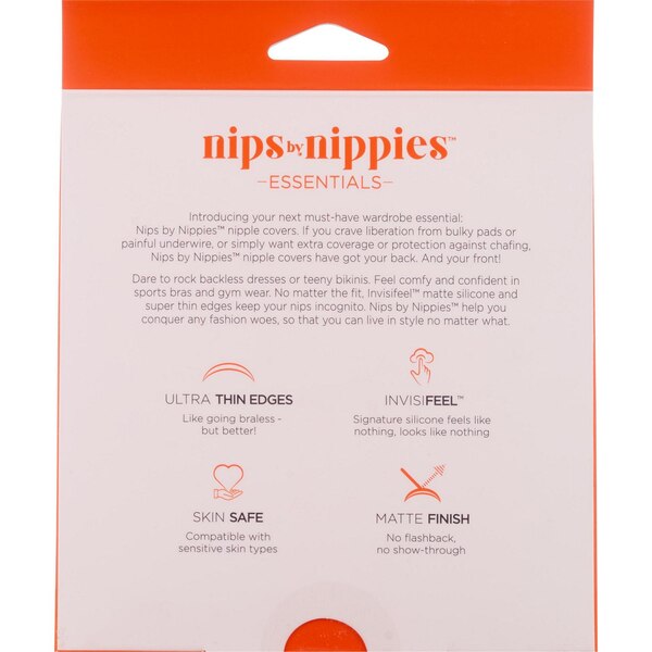 Nips by Nippies Skin Adhesive Nipple Covers, Crème, Size D+, 1 Pair