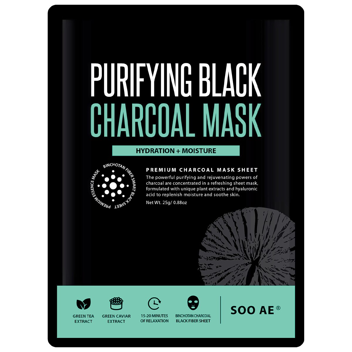 SooAE Purifying Black Charcoal Mask
