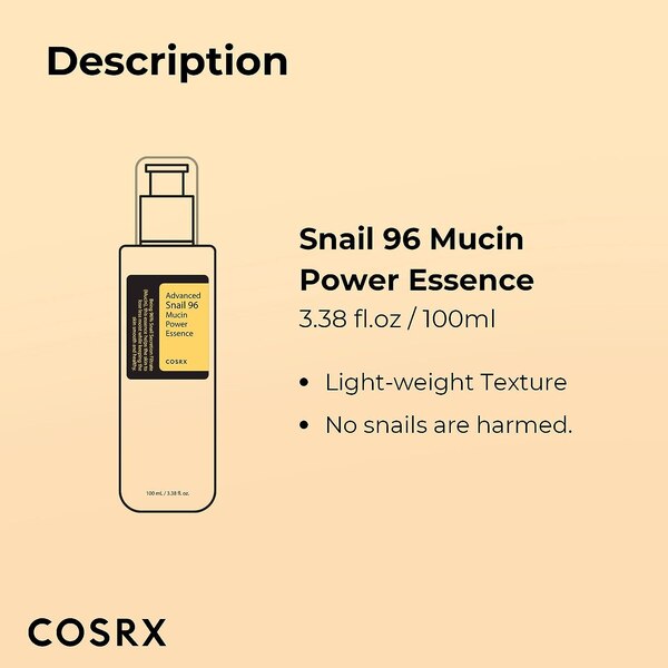 Cosrx Advanced Snail 96 Mucin Power Essence, 3.38 oz