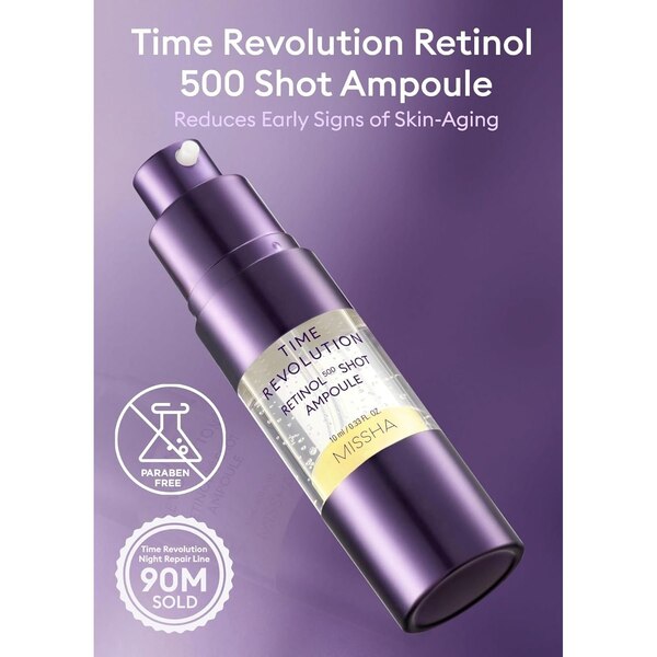Missha Time Revolution Night Repair Retinol Intensive Ampoule, 0.33 OZ