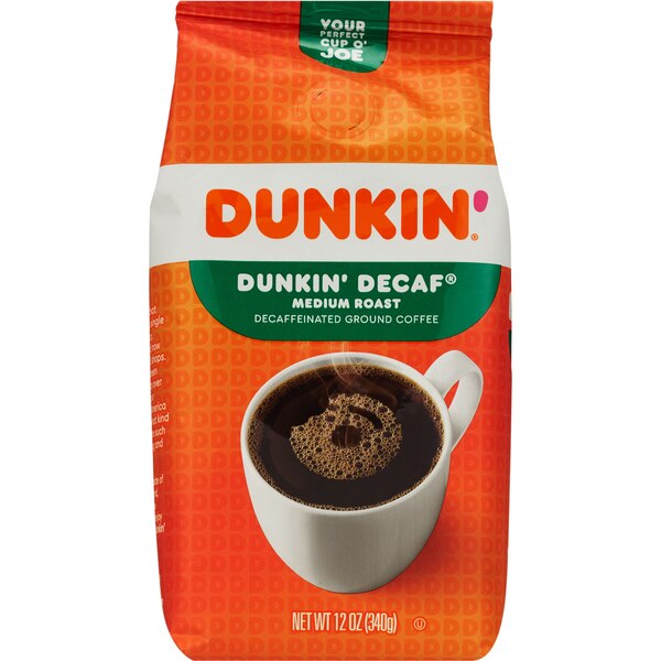 Dunkin' Donuts Decaf Ground Coffee, 12 oz
