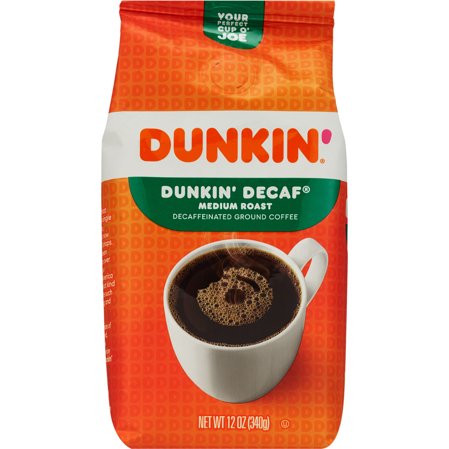 Dunkin' Donuts Decaf Ground Coffee, 12 oz