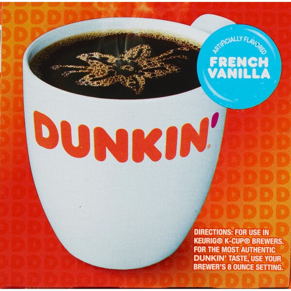 Dunkin' Donuts Coffee K-Cup Pods, French Vanilla, 10 ct, 3.7 oz