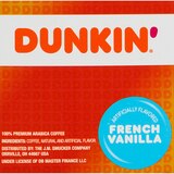 Dunkin' Donuts Coffee K-Cup Pods, French Vanilla, 10 ct, 3.7 oz, thumbnail image
