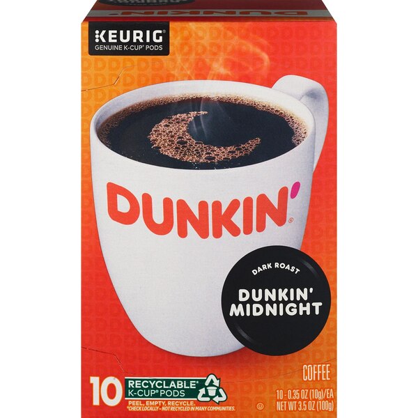 Dunkin' Coffee K-Cups, Dark Roast, 10 ct, 3.52 oz