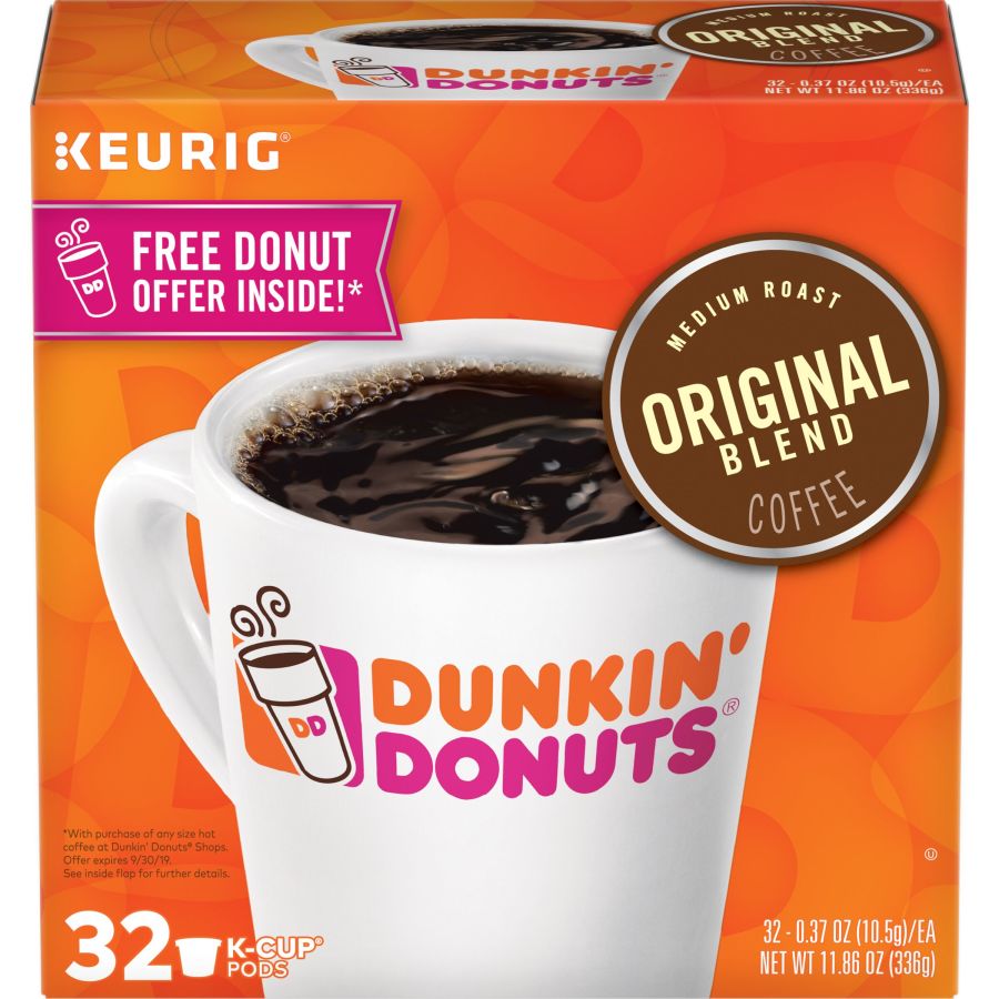 Dunkin' - Café, mezcla original, tostado medio, K-Cups, 32 C/U