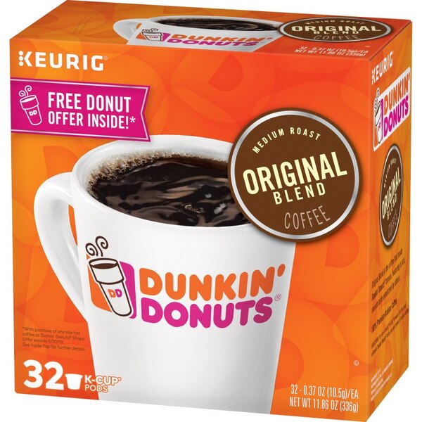 Dunkin' Coffee K-Cups, Original Blend Medium Roast, 32 ct,