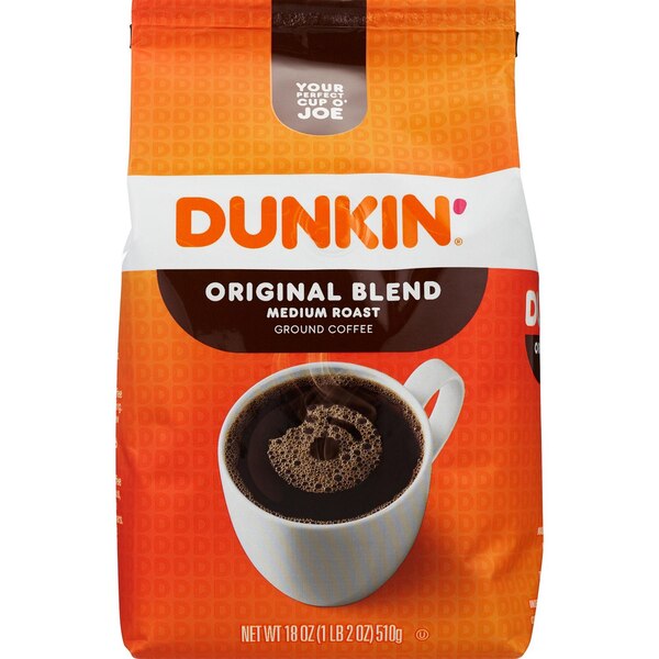 Dunkin' Ground Coffee, Original Blend Medium Roast, 18 oz