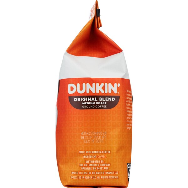 Dunkin' Ground Coffee, Original Blend Medium Roast, 18 oz