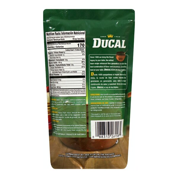 Ducal Refried Black Beans, 8 oz