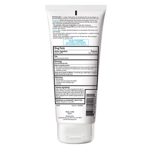 La Roche-Posay Effaclar Medicated Gel Face Cleanser, 6.76 OZ
