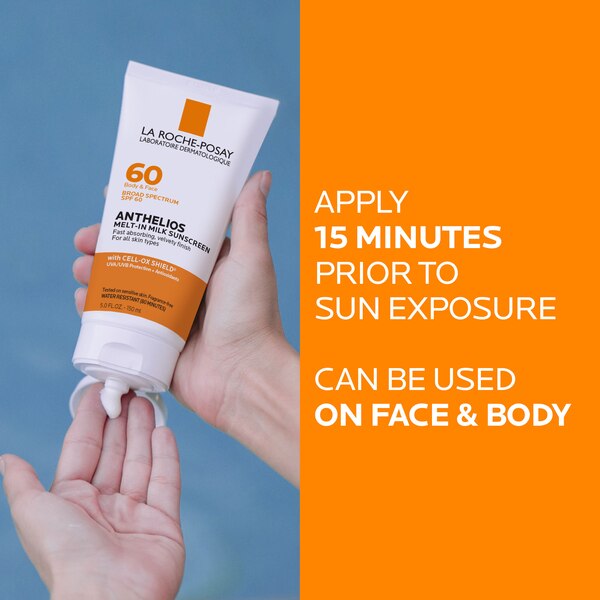 La Roche-Posay Anthelios Melt-In Milk - Loción con protector solar, SPF 60