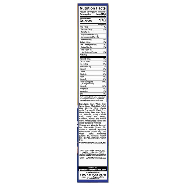 Honey Bunch Oats with Almonds Cereal, 14.5 oz