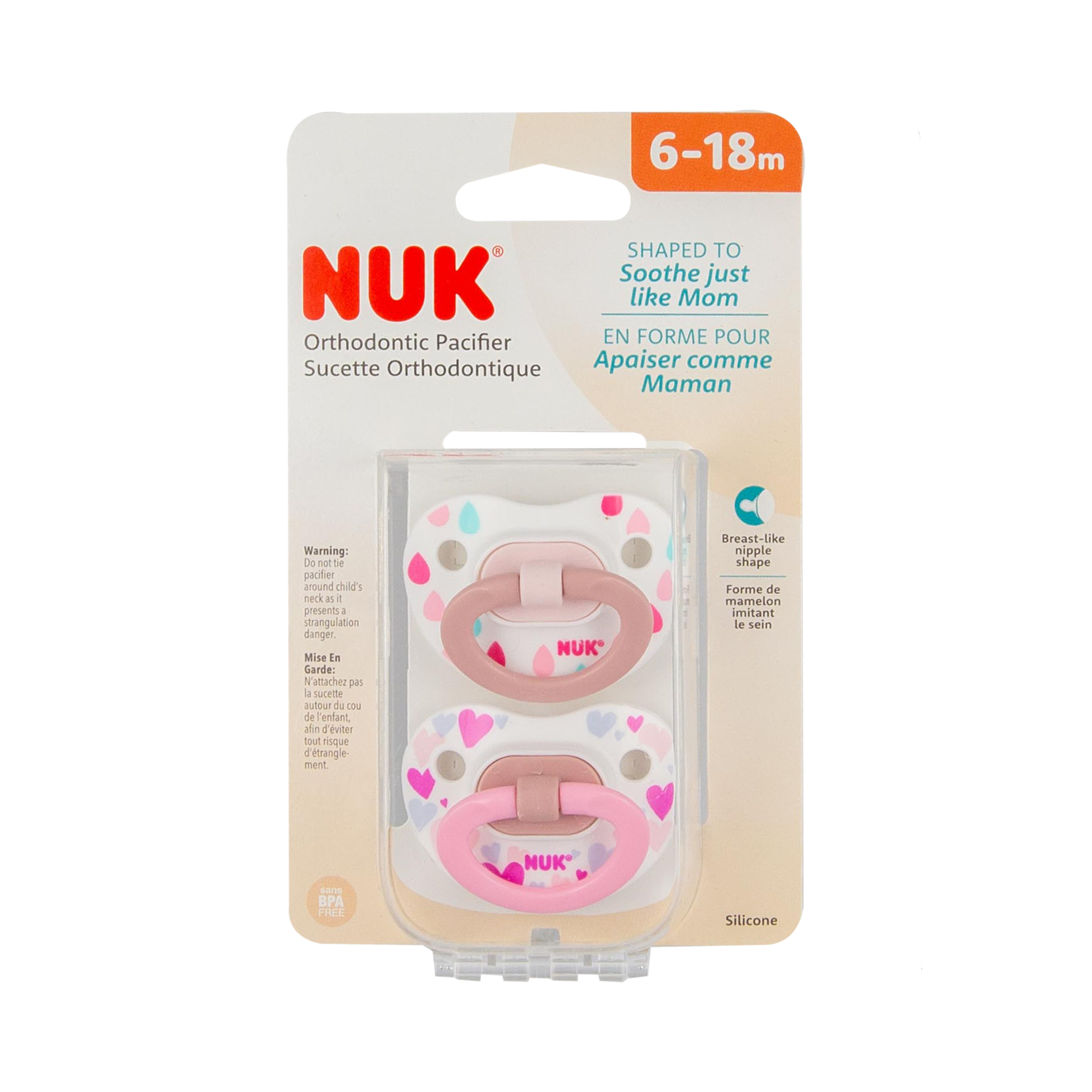 Nuk Trendline - Chupete de ortodoncia, 6+ meses
