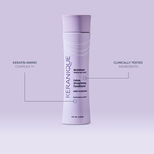 Keranique Rejuvenate Deep Hydration Follicle Strengthening Conditioner, 8 OZ