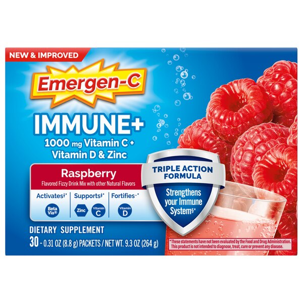 Emergen-C Immune+ 1000mg Vitamin C Powder, 30 CT