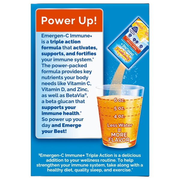 Emergen-C Immune+ 1000mg Vitamin C Powder, 30 CT