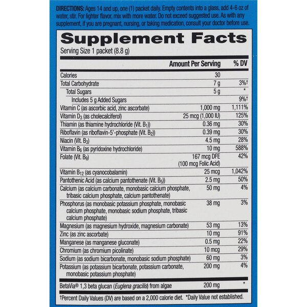 Emergen-C Immune+ Triple Action Powder, 10 ct, 3.1 oz
