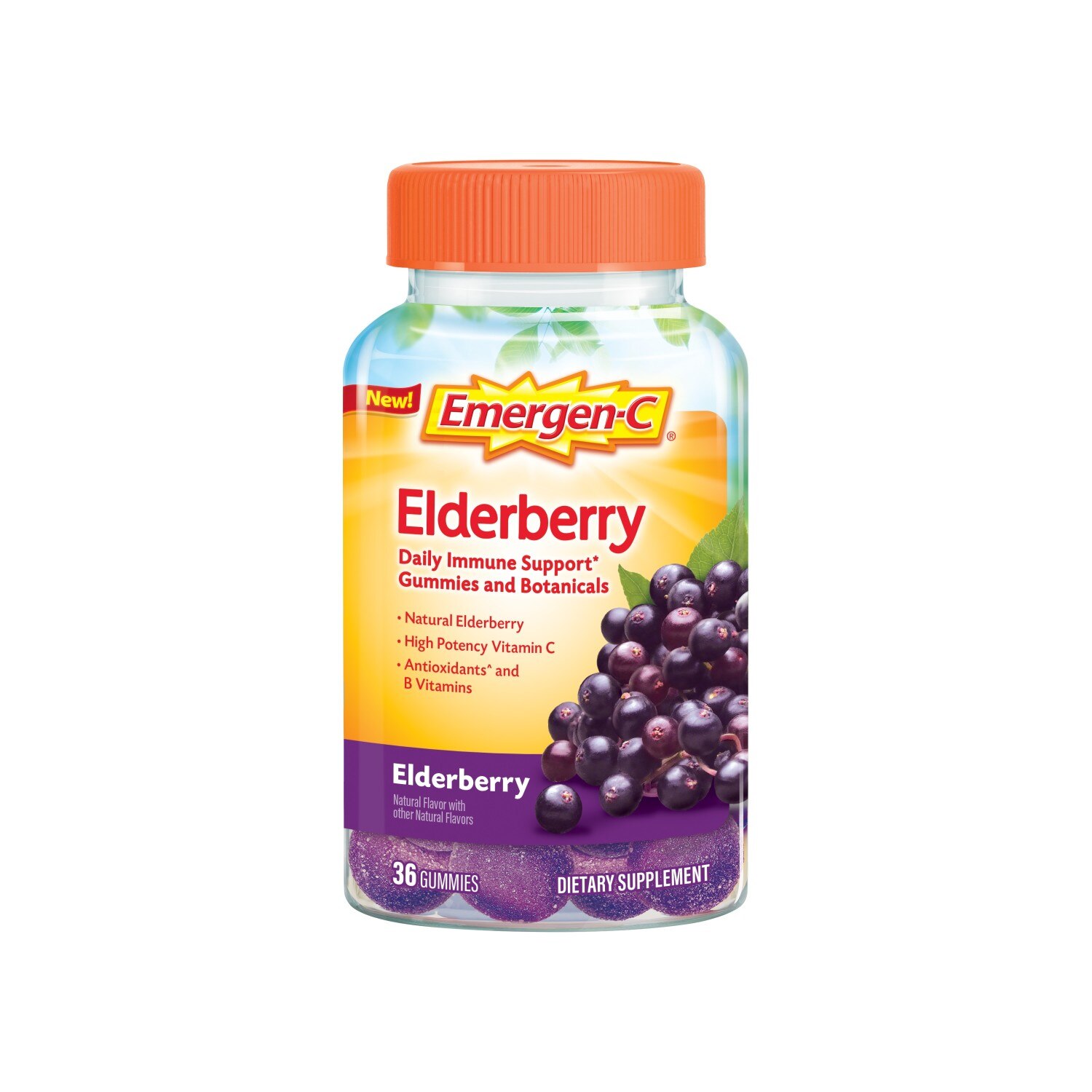 Emergen-C Elderberry Gummies Immune Support, 36 CT