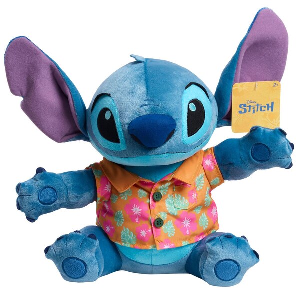 Disney Stitch Plush in Spring Floral Shirt, 15 in
