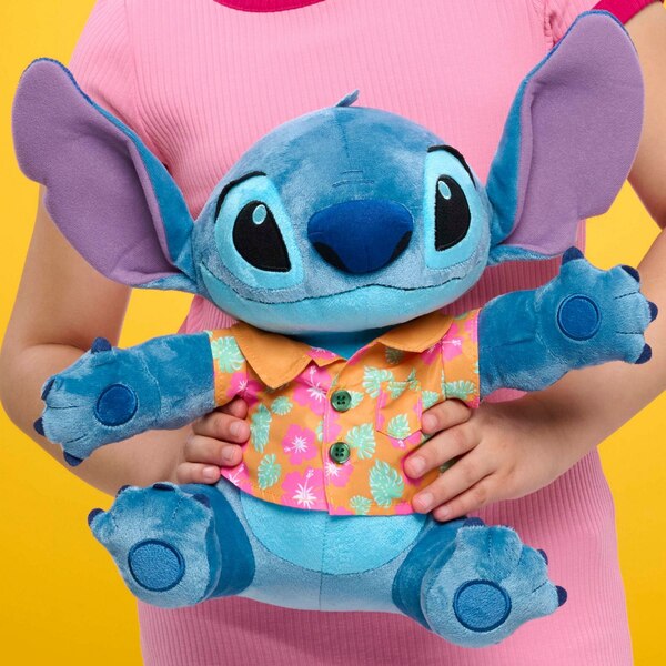 Disney Stitch Plush in Spring Floral Shirt, 15 in