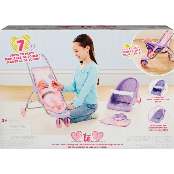 Heart to Heart 6-Piece Deluxe Doll Accessory Set (Doll Sold Separately)