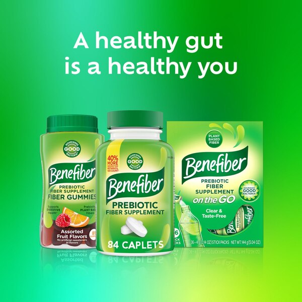 Benefiber Prebiotic Fiber Supplement Caplets, 84 CT