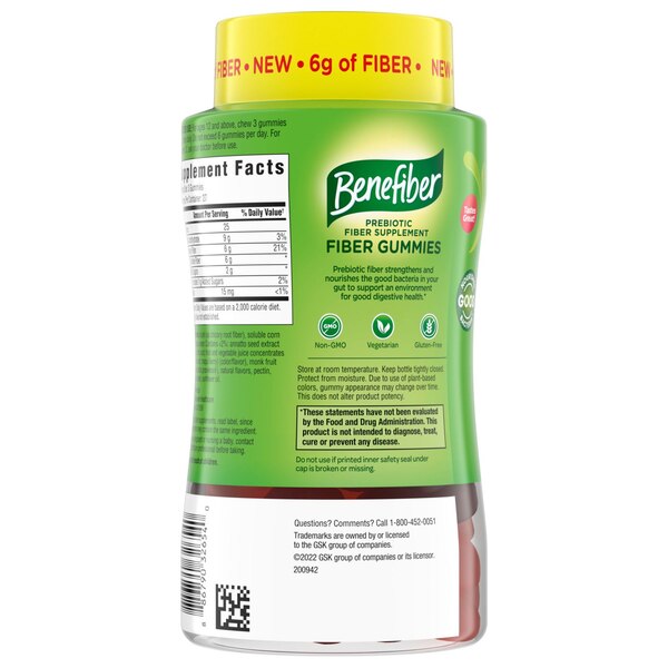 Benefiber Prebiotic Fiber Gummies for Digestive Health