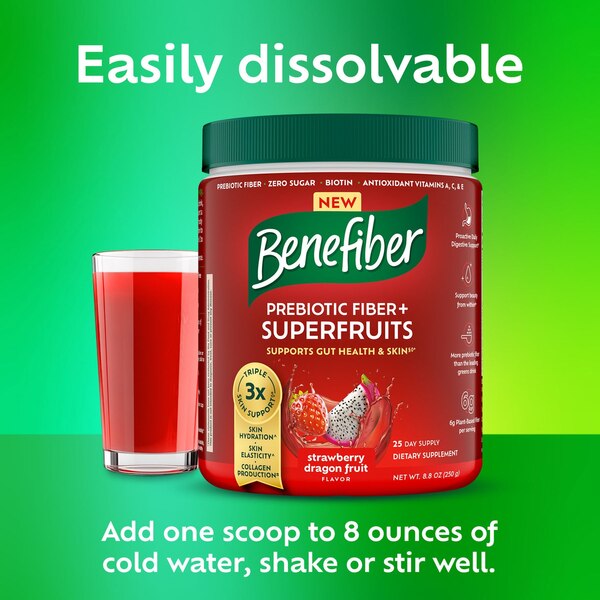 Benefiber Prebiotic Fiber and Super Fruits, 8.81 OZ