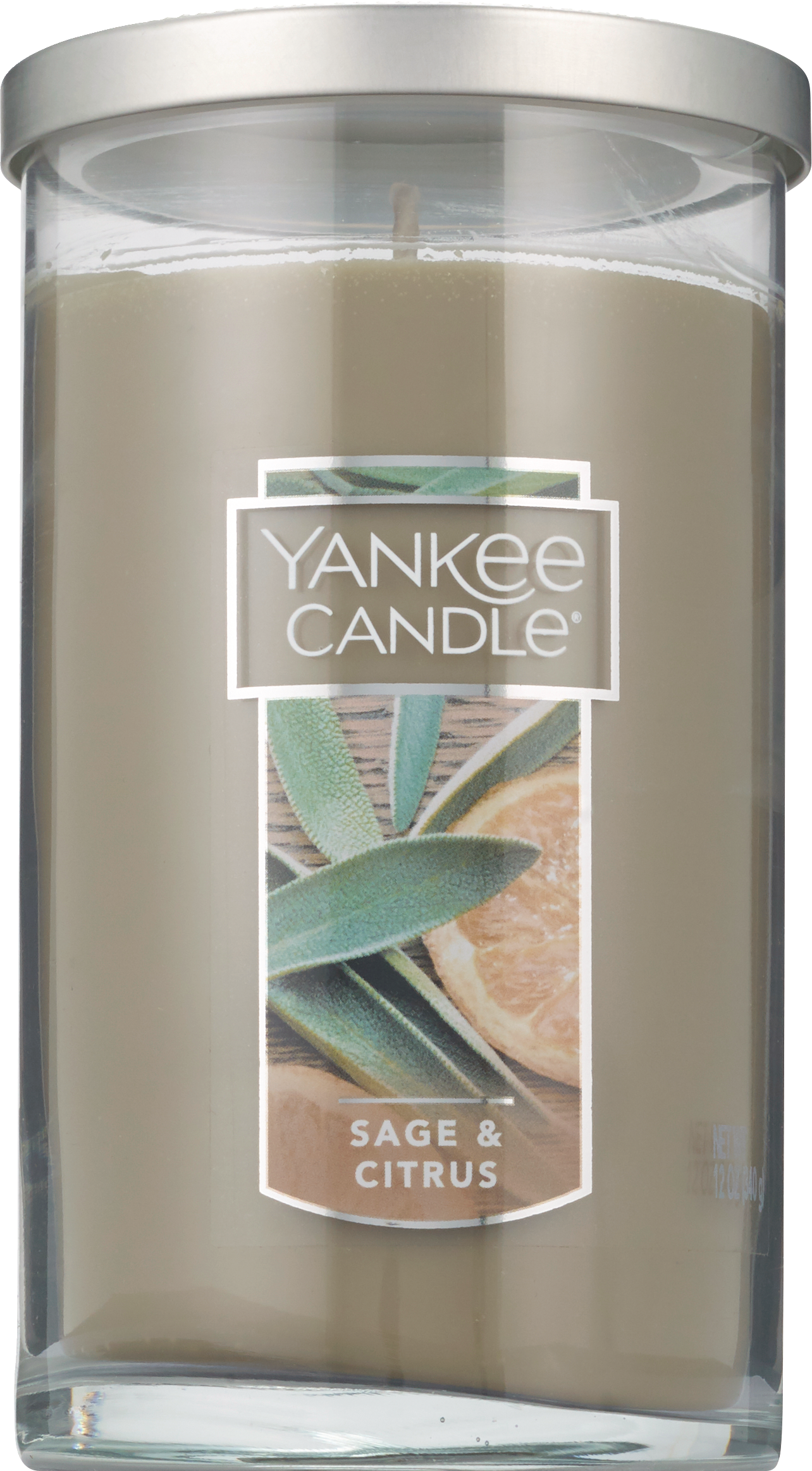 Yankee Candle Sage & Citrus Perfect Pillar Candle, 12 OZ