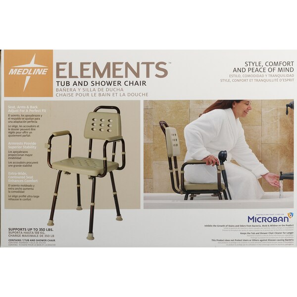 Elements - Silla para ducha con tecnología antimicrobiana
