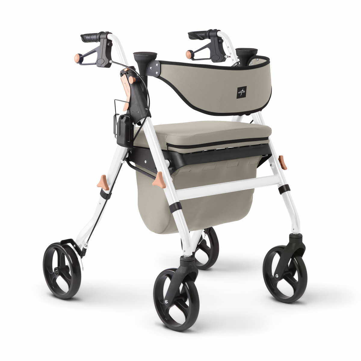Medline Empower Rollator, Antimicrobial, White