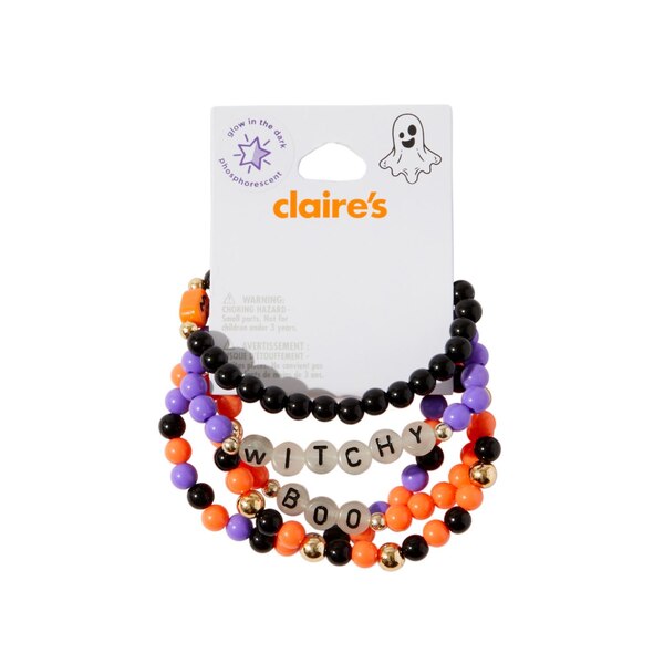 Claire's Halloween Glow In Dark Bracelets, 5 CT
