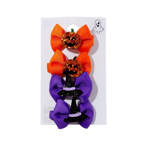 Claire's Halloween Bow Barrettes, 4 CT