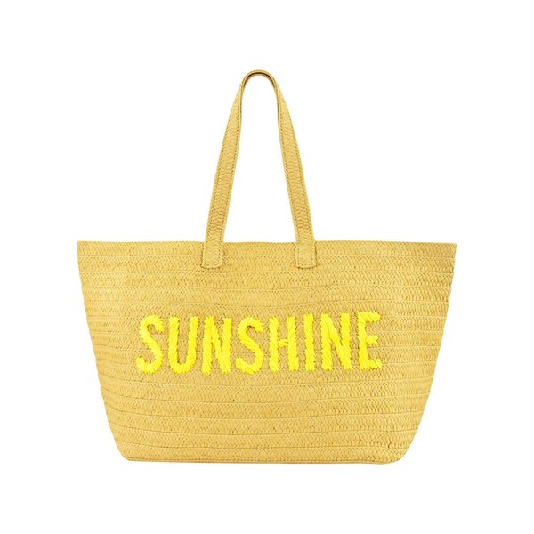 Concept One "Sunshine" Woven Straw Tote Bag