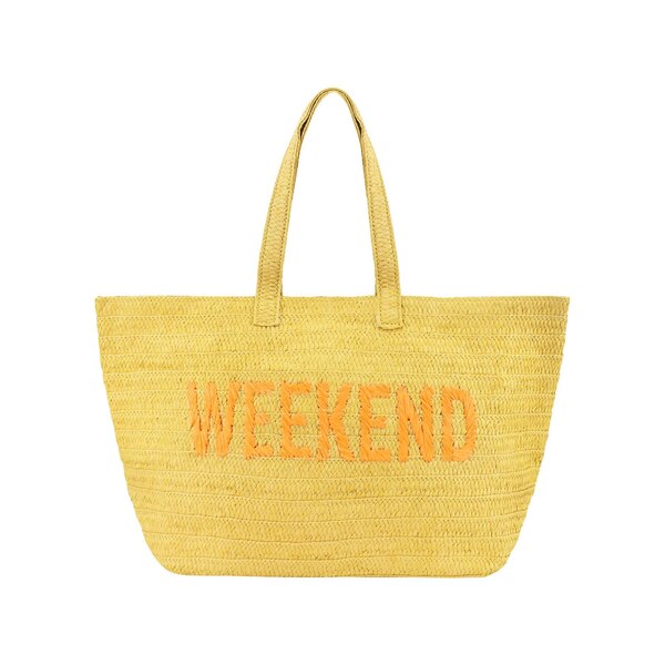 Concept One "Weekend" Woven Straw Tote Bag