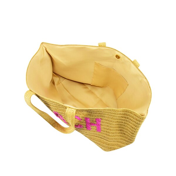 Concept One "Beach" Woven Straw Tote Bag