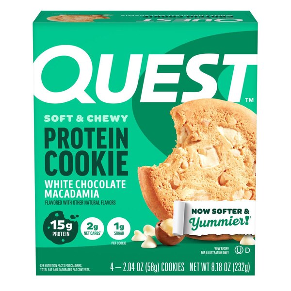 Quest, Chocolate Macadamia Nut Cookie 4 ct, 2.04 oz