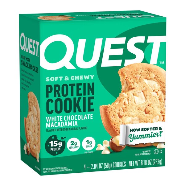 Quest, Chocolate Macadamia Nut Cookie 4 ct, 2.04 oz