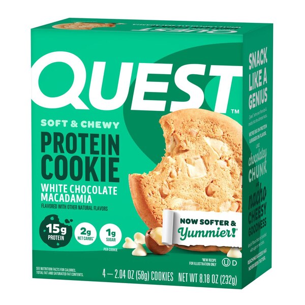 Quest, Chocolate Macadamia Nut Cookie 4 ct, 2.04 oz