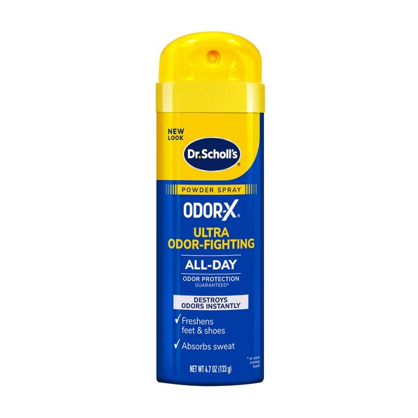 Dr. Scholl’s Odor-X® Ultra Odor-Fighting Powder Spray, 4.7 oz.