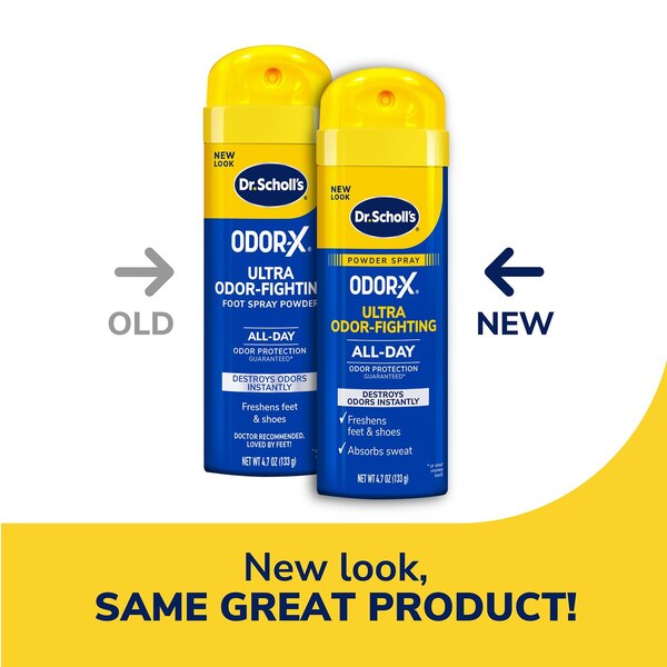 Dr. Scholl’s Odor-X® Ultra Odor-Fighting Powder Spray, 4.7 oz.