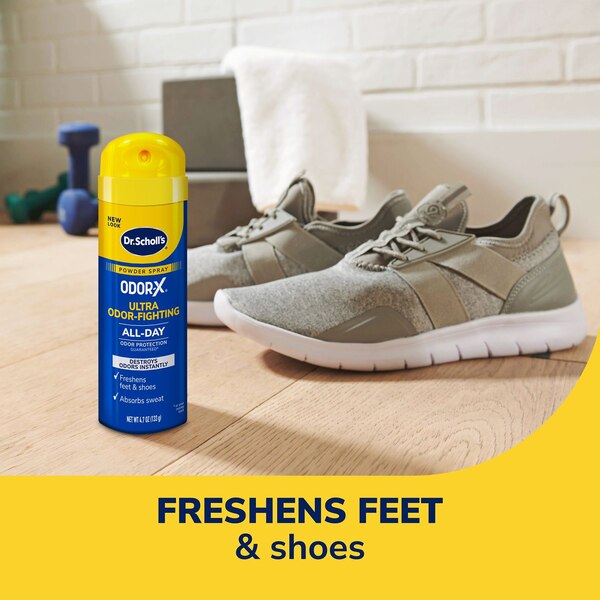 Dr. Scholl’s Odor-X® Ultra Odor-Fighting Powder Spray, 4.7 oz.