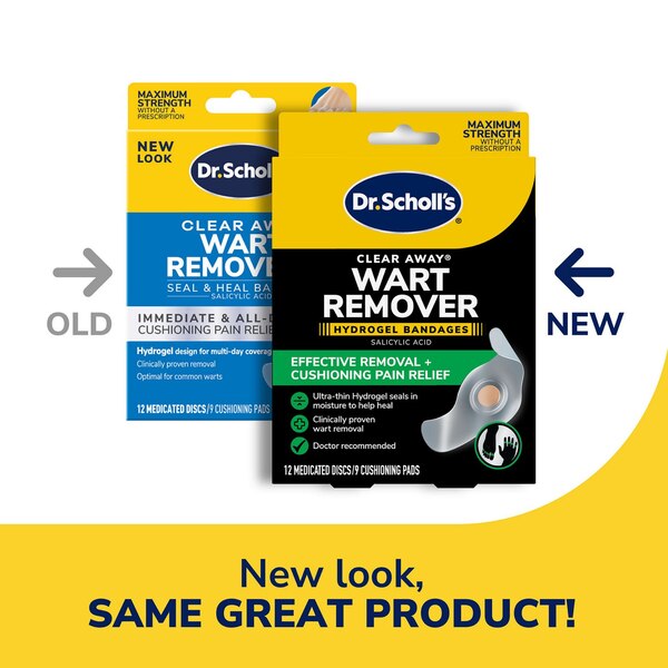 Dr Scholl's Clear Away Duragel Wart Remover Bandages, 12 CT