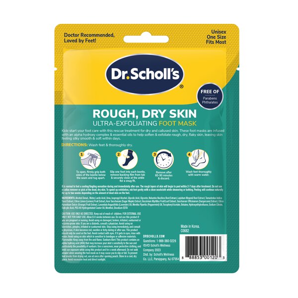 Dr. Scholl's Ultra Exfoliating Foot Mask, 1 pair