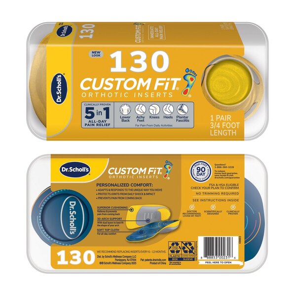 Dr. Scholl's - Plantillas ortopédicas Custom Fit CF130, 1 par